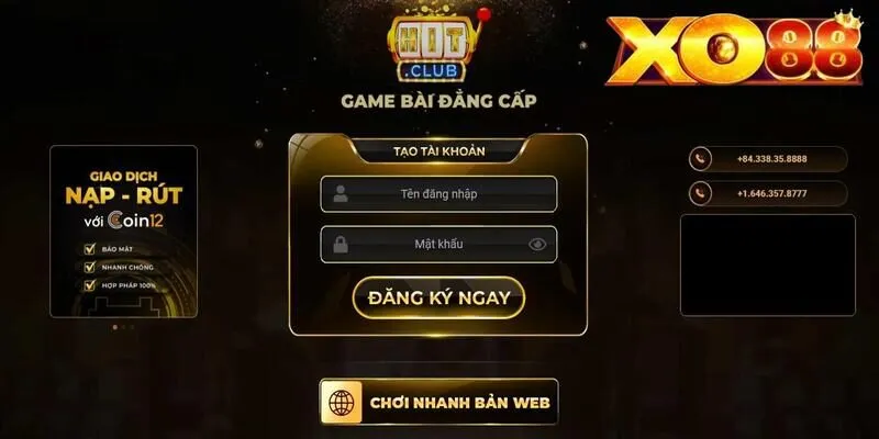 Tham gia Baccarat trực tuyến chỉ vài bước cơ bản với Hit Club 